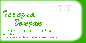 terezia domjan business card